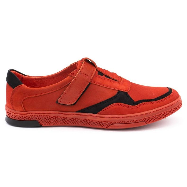 Polbut Scarpe casual da uomo in pelle 2102 rosse rosso
