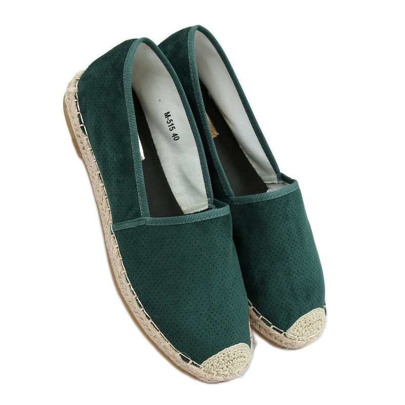 Espadrillas da donna verdi M-515 DK.GREEN verde