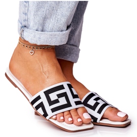 Ciabatte Classiche da Donna Bianche Melinda bianco nero