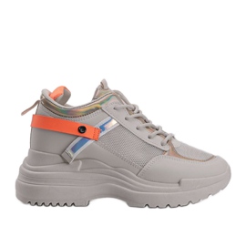 Sneakers beige con suola spessa Johan