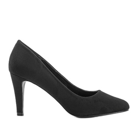 Classiche scarpe nere Christina in ecopelle con tacco nero