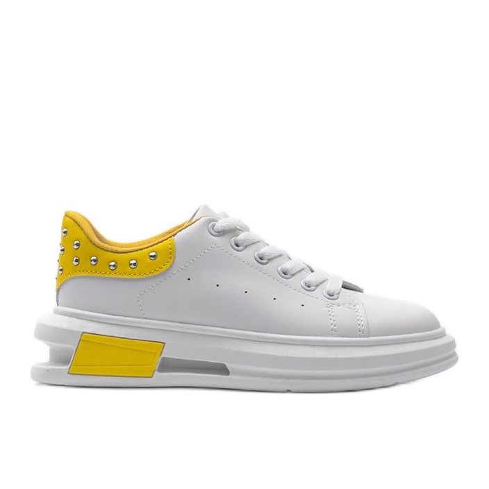 Sneakers bianche e gialle da donna Taranto bianca