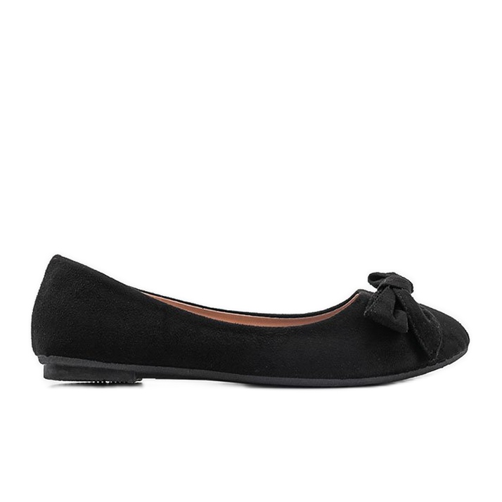 Ballerine in pelle scamosciata nera di Ellie nero