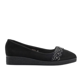 Ballerine in camoscio sulla zeppa Maritza nero
