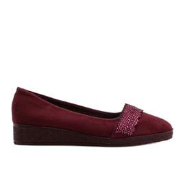 Ballerine in camoscio sulla zeppa Maritza rosso multicolore