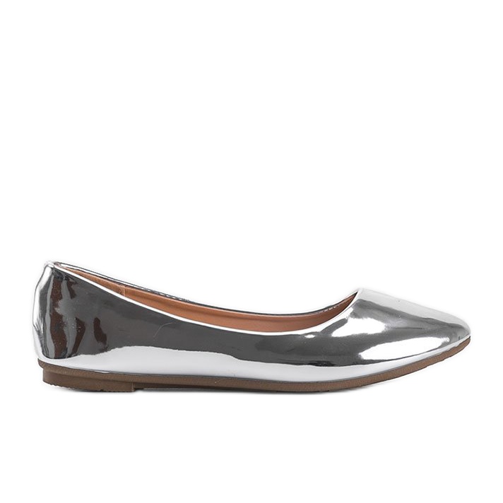 Ballerine India argento metallizzato d'argento