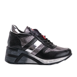 Sneakers nere sulla zeppa Izabella nero