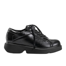 Scarpe nere opache sulla zeppa Alena nero