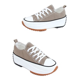 Sneakers firmate suola in kaki VL137P Green verde