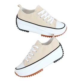 Sneakers firmate beige VL137P Suola beige