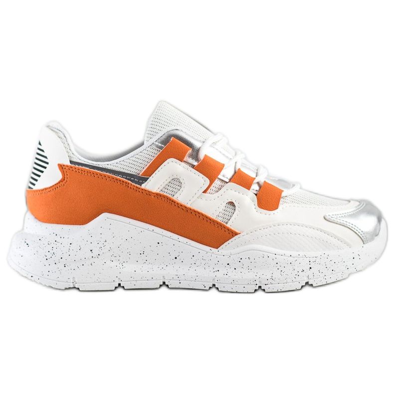 Ideal Shoes Sneakers Con Inserto Arancio bianca arancia