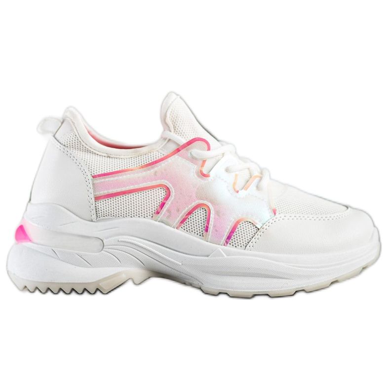 SHELOVET Sneakers Primaverili Con Effetto Holo bianca