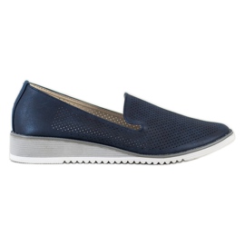 Goodin Signori in pelle traforata blu