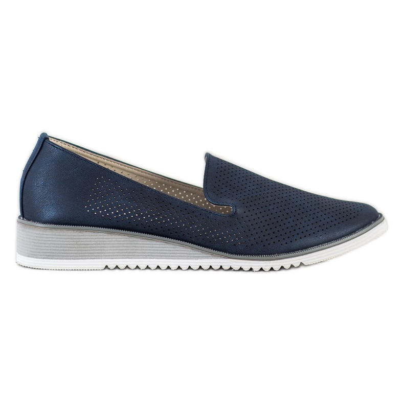 Goodin Signori in pelle traforata blu