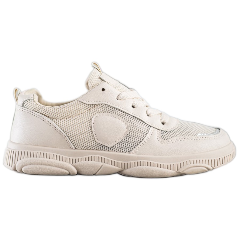 Ideal Shoes Sneakers Beige Con Rete