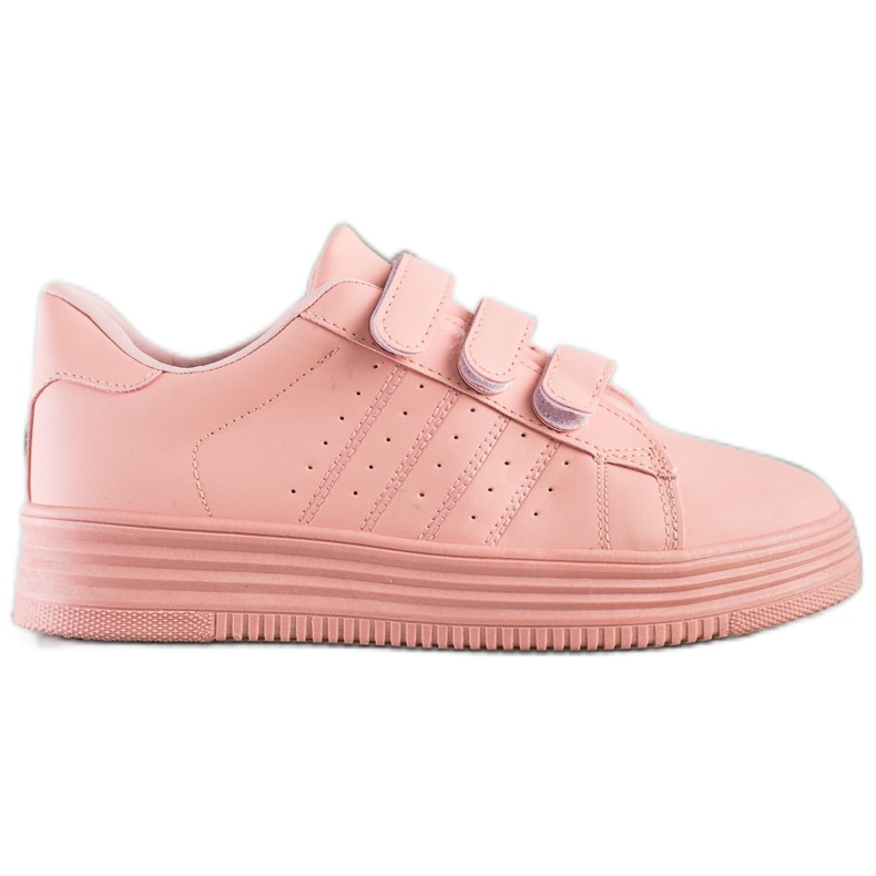 SHELOVET Sneakers alla moda con velcro rosa