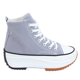 Sneakers firmate con suola blu VL135P L.BLUE