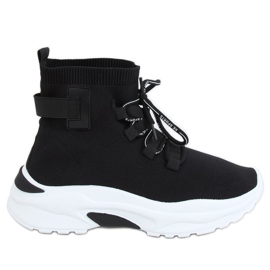 Scarpe sportive alte nere alla caviglia B0-676 Black nero