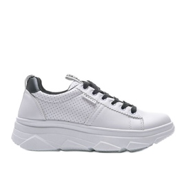 Sneakers sportive bianche e nere BO-529 nero