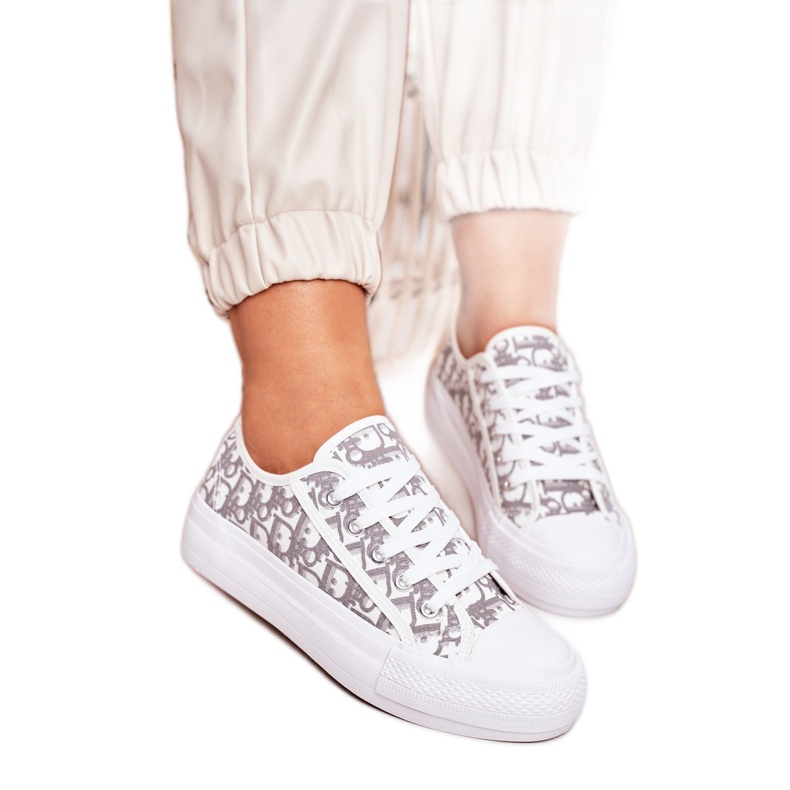PS1 Sneakers Daphne da donna con logo Bianco/Grigio bianca