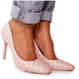 PS1 Eleganti tacchi beige trapuntati Rosanna