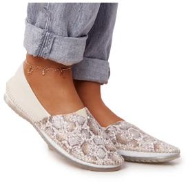 Ballerine Maciejka in pelle da donna Beige-Oro 01930-81 d'oro