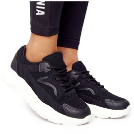 FB2 Sneakers da donna nere Delusion su suola larga nero