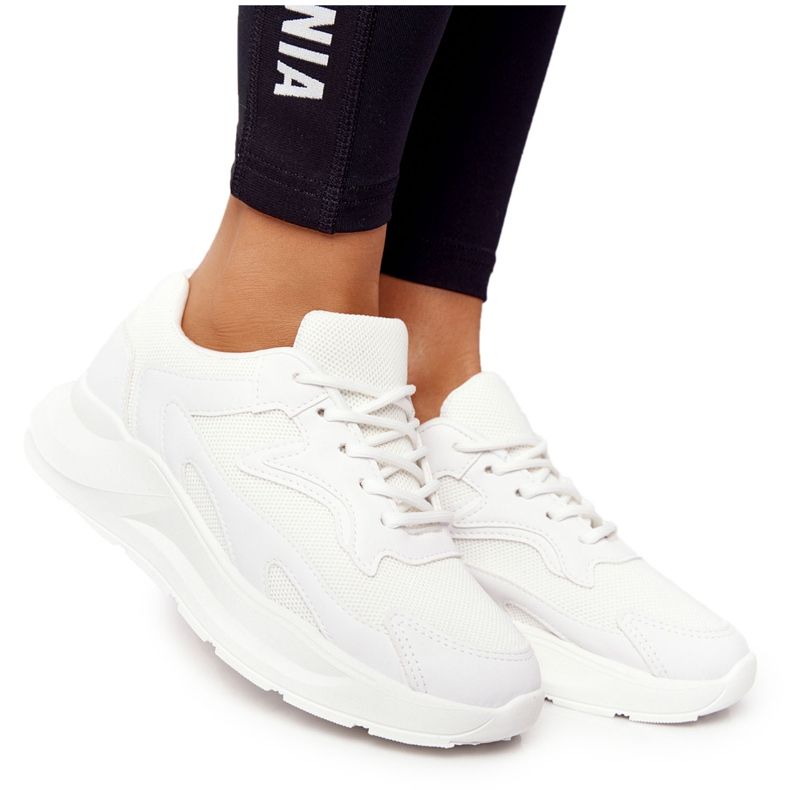 FB2 Sneakers da donna su suola larga White Delusion bianca