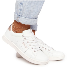 Sneakers da Donna in Pelle Big Star DD274583 Bianco-Rame d'oro