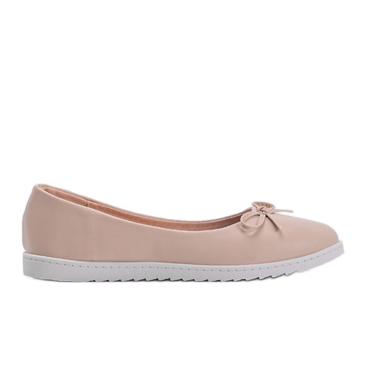Ballerine da donna beige con fiocco Bridget