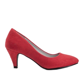 Décolleté rosse in ecopelle scamosciata Karissa rosso