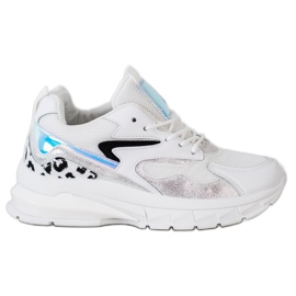 SHELOVET Comode scarpe da ginnastica alla moda bianca
