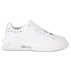 SHELOVET Sneakers Con Borchie bianca
