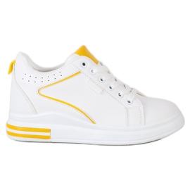 SHELOVET Scarpe Bianche Con Zeppa Nascosta bianco