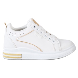 SHELOVET Scarpe Bianche Con Zeppa Nascosta bianca