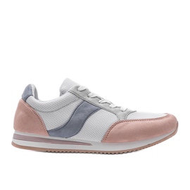 Classiche sneakers bianche con rosa Aniya bianca