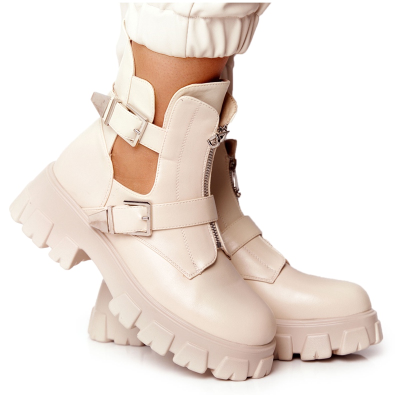 FB2 Stivali da lavoro con plateau da donna Beige Cosmic Love