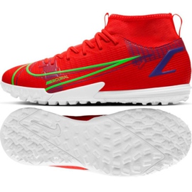 Scarpa da calcio Nike Mercurial Superfly 8 Academy Tf Jr CV0789 600 rosso arance e rossi