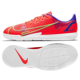 Nike Vapor 14 Academy Ic Jr CV0815 600 scarpe da calcio rosso arance e rossi
