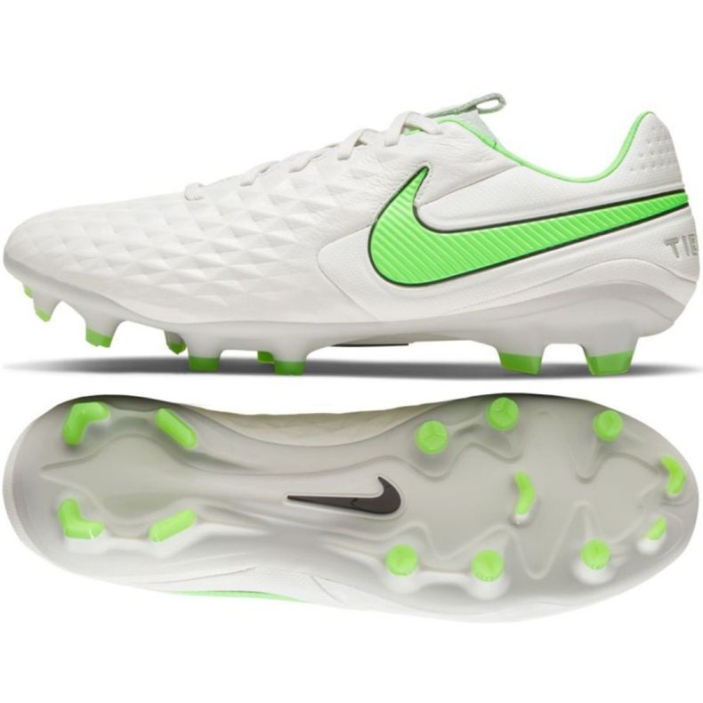 Scarpe da calcio Nike Tiempo Legend 8 Pro Fg M AT6133 030 bianca bianca