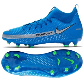 Nike Phantom Gt Academy Df FG / MG Jr CW6694 400 scarpe da calcio multicolore blu