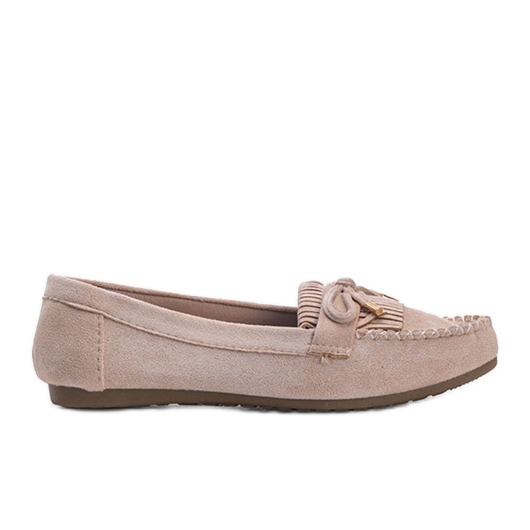Mocassino Kira in ecopelle scamosciata beige