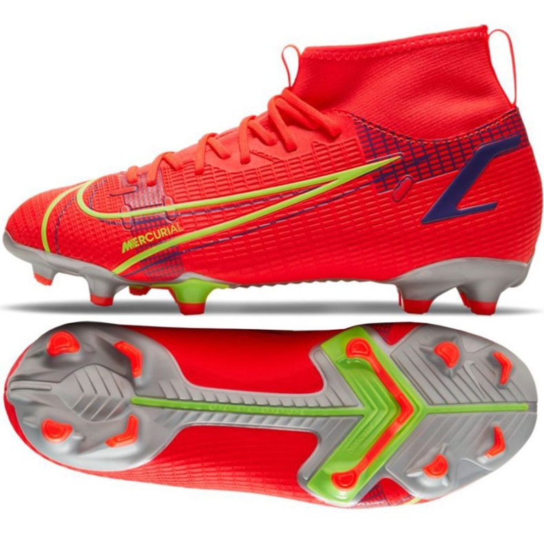 Scarpa da calcio Nike Mercurial Superfly 8 Academy Mg Jr CV1127 600 rosso nero