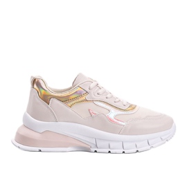 Sneakers beige con suola spessa Kristen