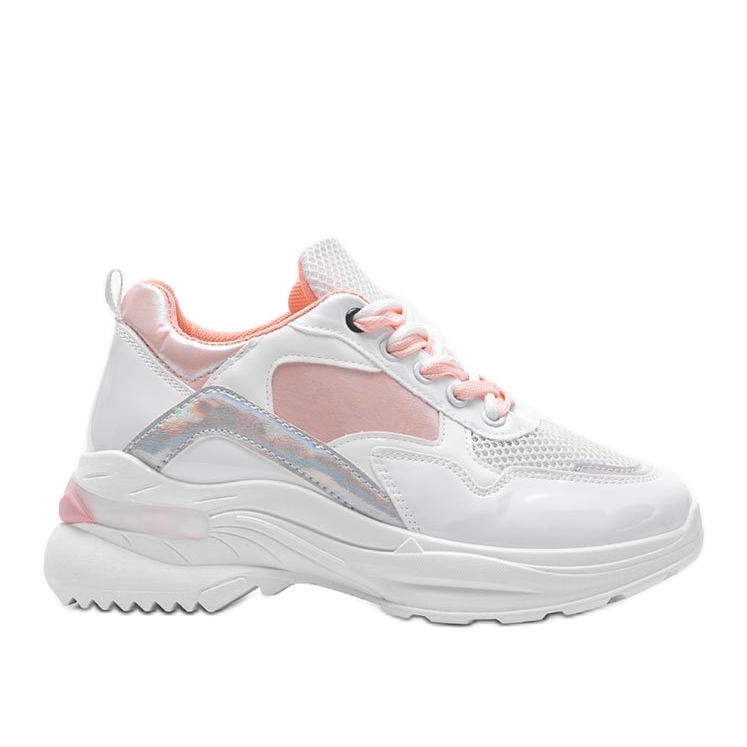 Sneakers bianche con inserti olografici Karlie bianca rosa