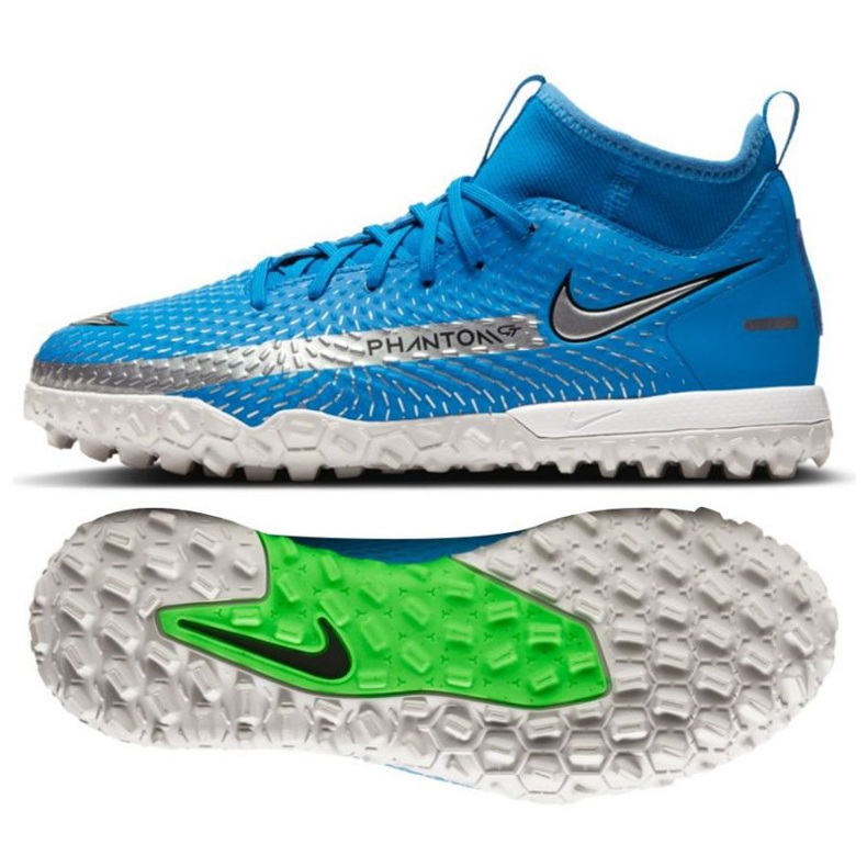 Scarpa da calcio Nike Phantom Gt Academy Df Tf Jr CW6695 400 blu blu