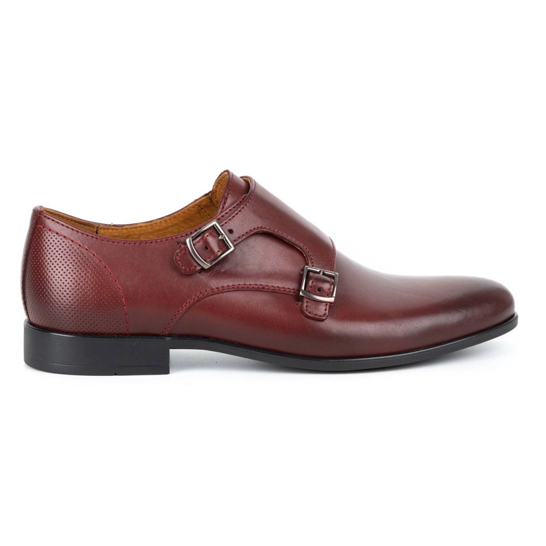 Kampol Monk da uomo formale 341/17 bordeaux rosso