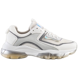 Ideal Shoes Sneakers Con Inserto Glitter bianca
