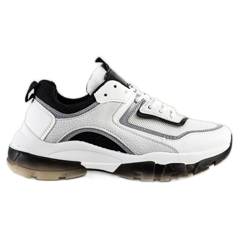 Ideal Shoes Sneakers Con Inserto Glitter bianca