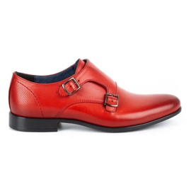 Kampol Scarpe da uomo formali monki 341/39 rosse rosso